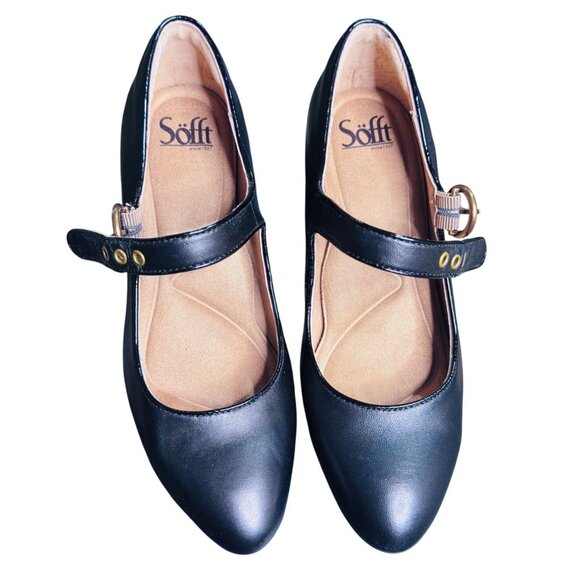 Sofft Petra Mary Jane Pumps Leather Black Heels Comfortable W 7 NIB MSRP $119.95 - Picture 2 of 8